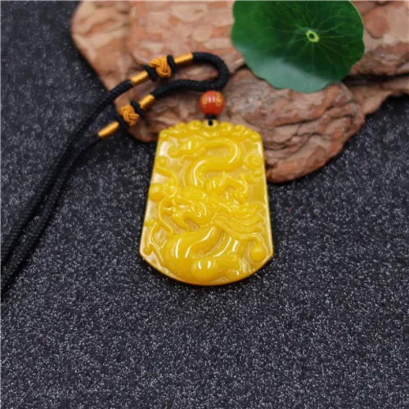 Yellow Men'S Fashion - Wholesale Chinese Yellow Jade Dragon jade