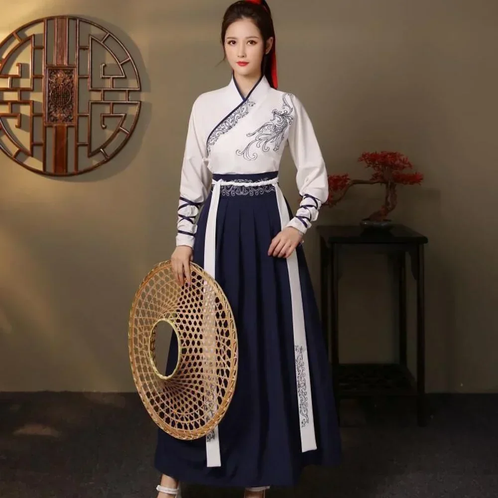 Mens Fashion Modern - Modern Hanfu Women Top Skirt 2