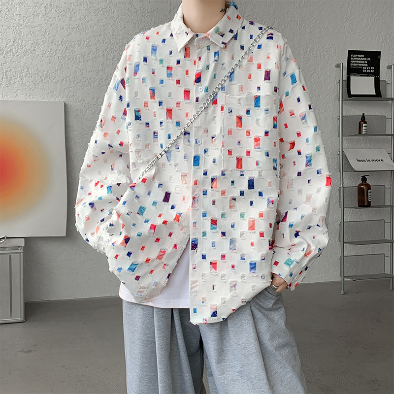 Men'S Fashion Over 50 - Cotton Hollow Out Shirt Men Oversized