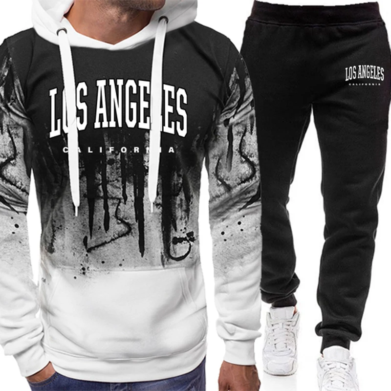 Men'S Fashion Hoodie - Fashion Men's Tracksuit Print Casual Splashed