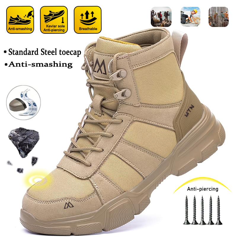 Mens Fashion Show - Men Anti Smash Puncture-Proof Mining Boots