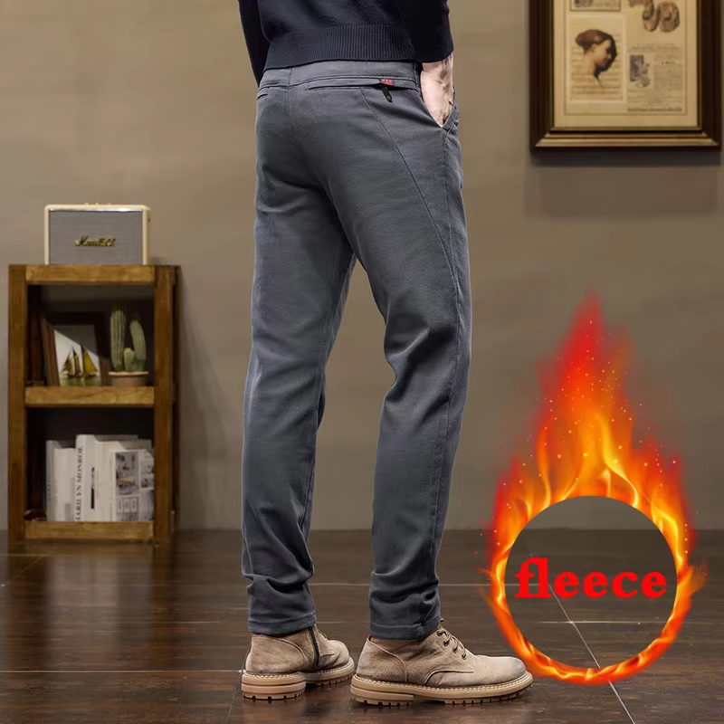 2026 Warm Fleece Pants Winter  - огляд і ціна Men'S Fashion Jeans And Boots