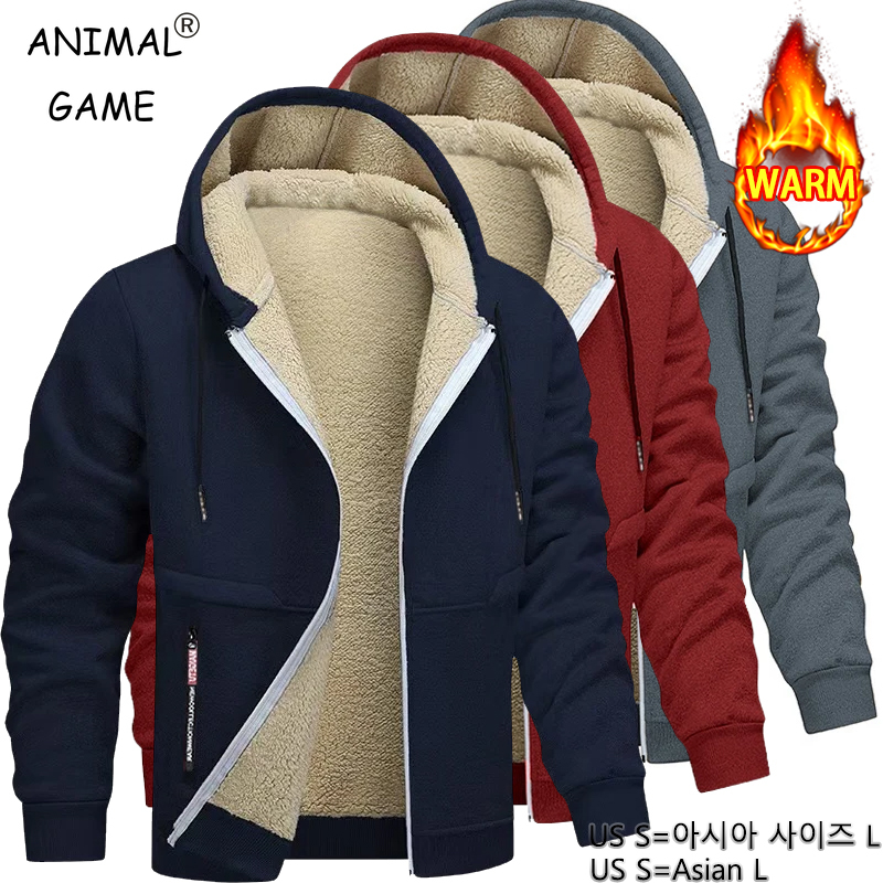 Animal Game Mens Casual Hooded - огляд і ціна Sherpa Jacket Fleece