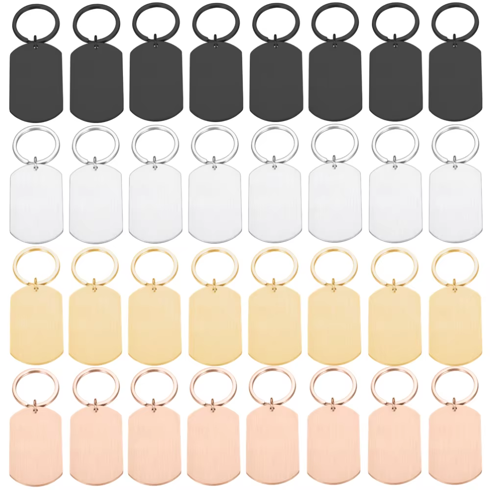 10PCS Custom Metal Tag Keychai - огляд і ціна Yellow Men'S Fashion