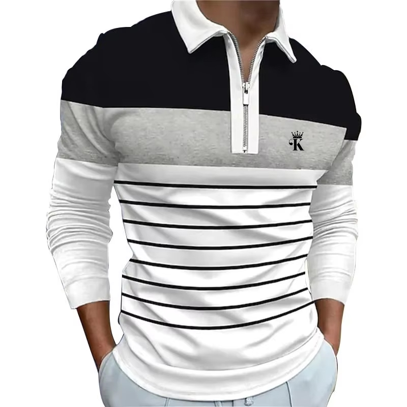 Men Polo Shirt Zip Polo Outdoo - огляд і ціна Mens Fashion Quarter Zip
