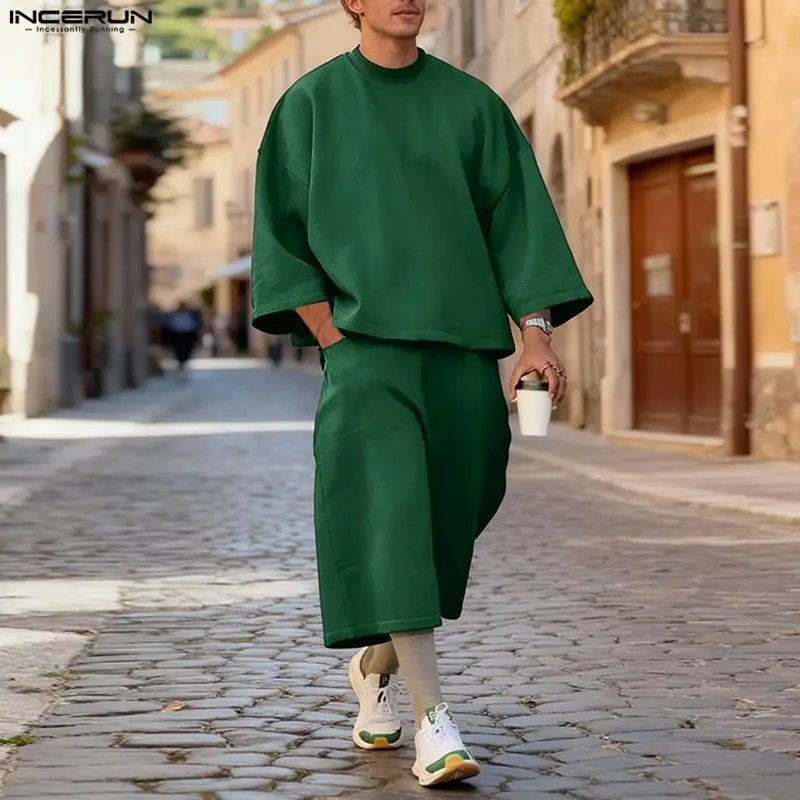 INCERUN Men Sets Solid Color B - огляд і ціна Men'S Fashion Hoodie