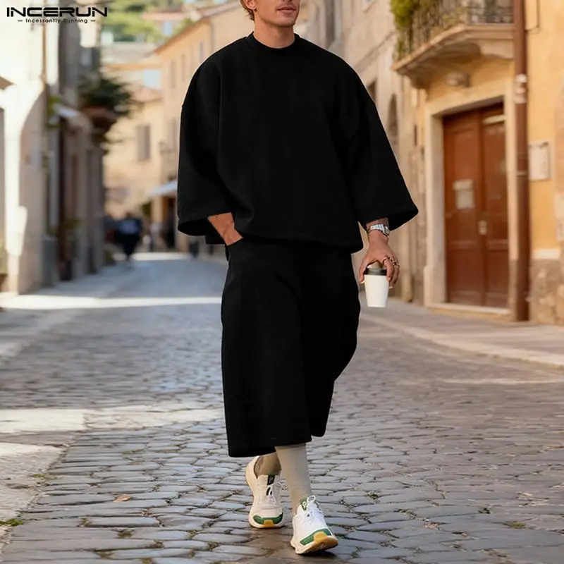 INCERUN Men Sets Solid Color B - огляд і ціна Men'S Fashion Hoodie