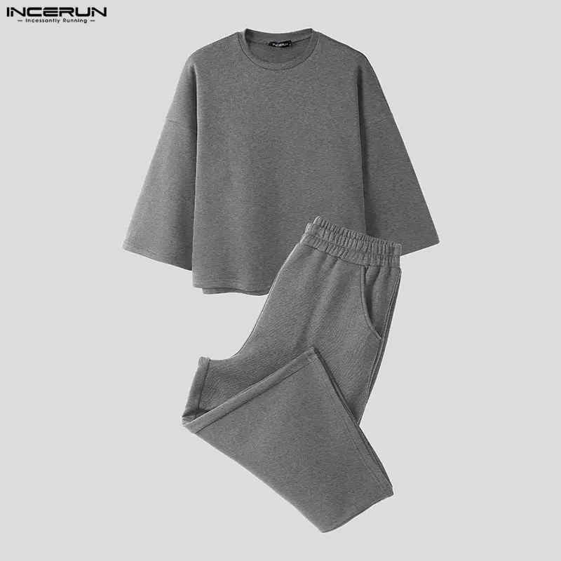 INCERUN Men Sets Solid Color B - огляд і ціна Men'S Fashion Hoodie