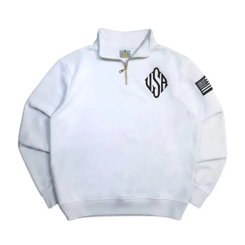 Quarter Zip Sweatshirt Y2K Nav - огляд і ціна Mens Fashion Quarter Zip