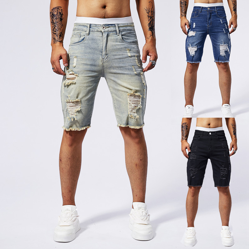 2025 Summer New Men's Ripped D - огляд і ціна Mens Fashion Summer 2025