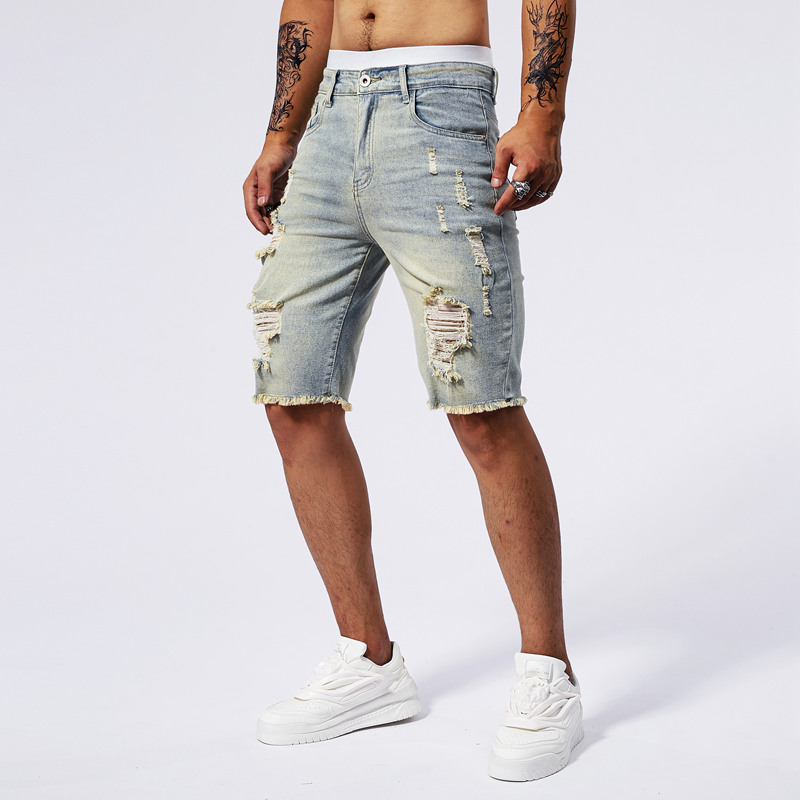 2025 Summer New Men's Ripped D - огляд і ціна Mens Fashion Summer 2025
