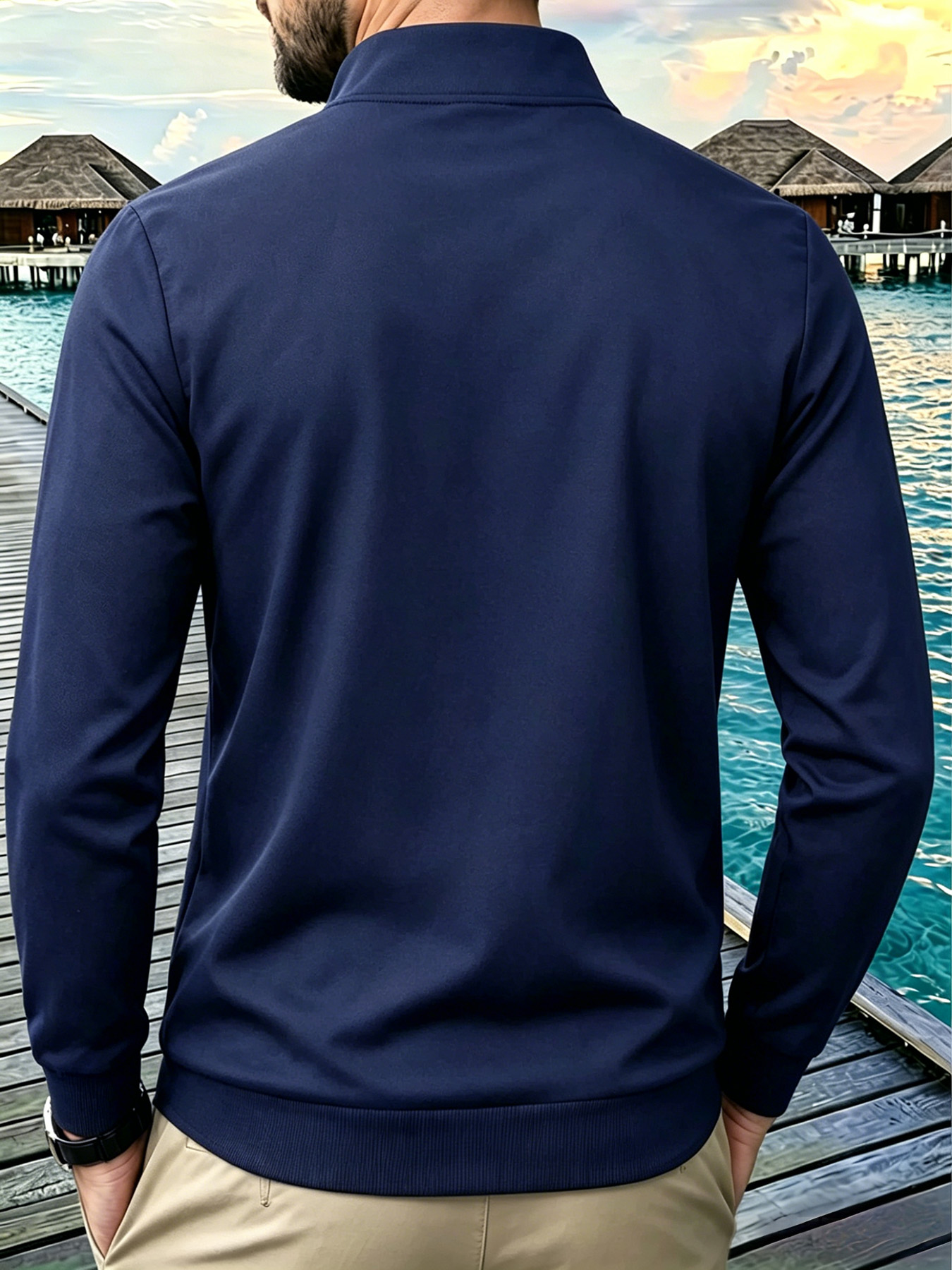 Mens 2-Pack Half Zip Stand Col - огляд і ціна Mens Fashion Quarter Zip
