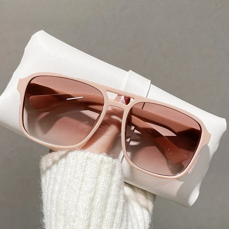 Square Double Bridges Sunglass - огляд і ціна Yellow Men'S Fashion