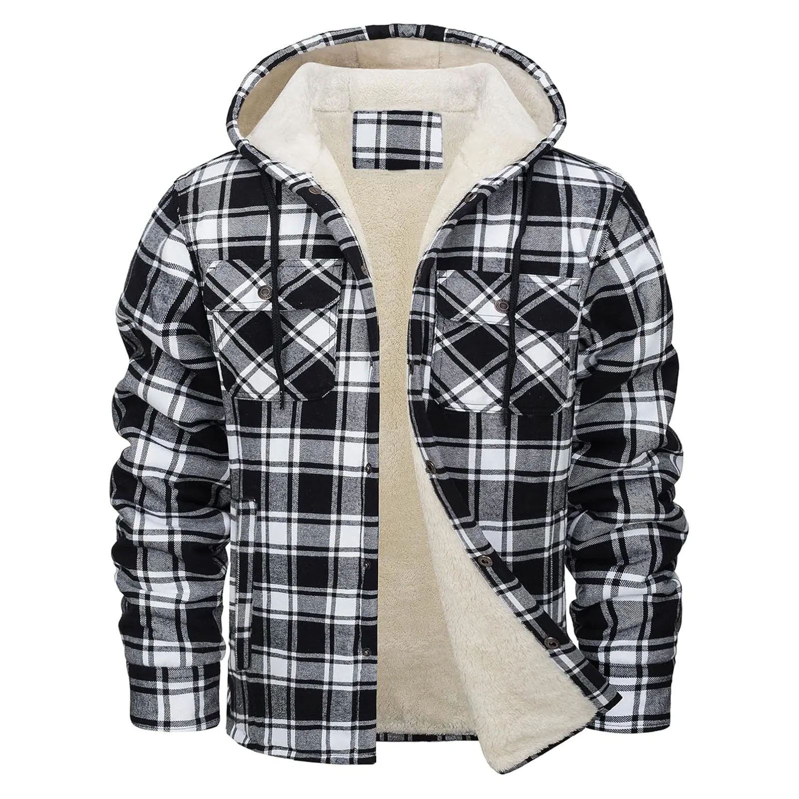 Thick Warm Flannel Hooded Jack - огляд і ціна Sherpa Jacket Fleece