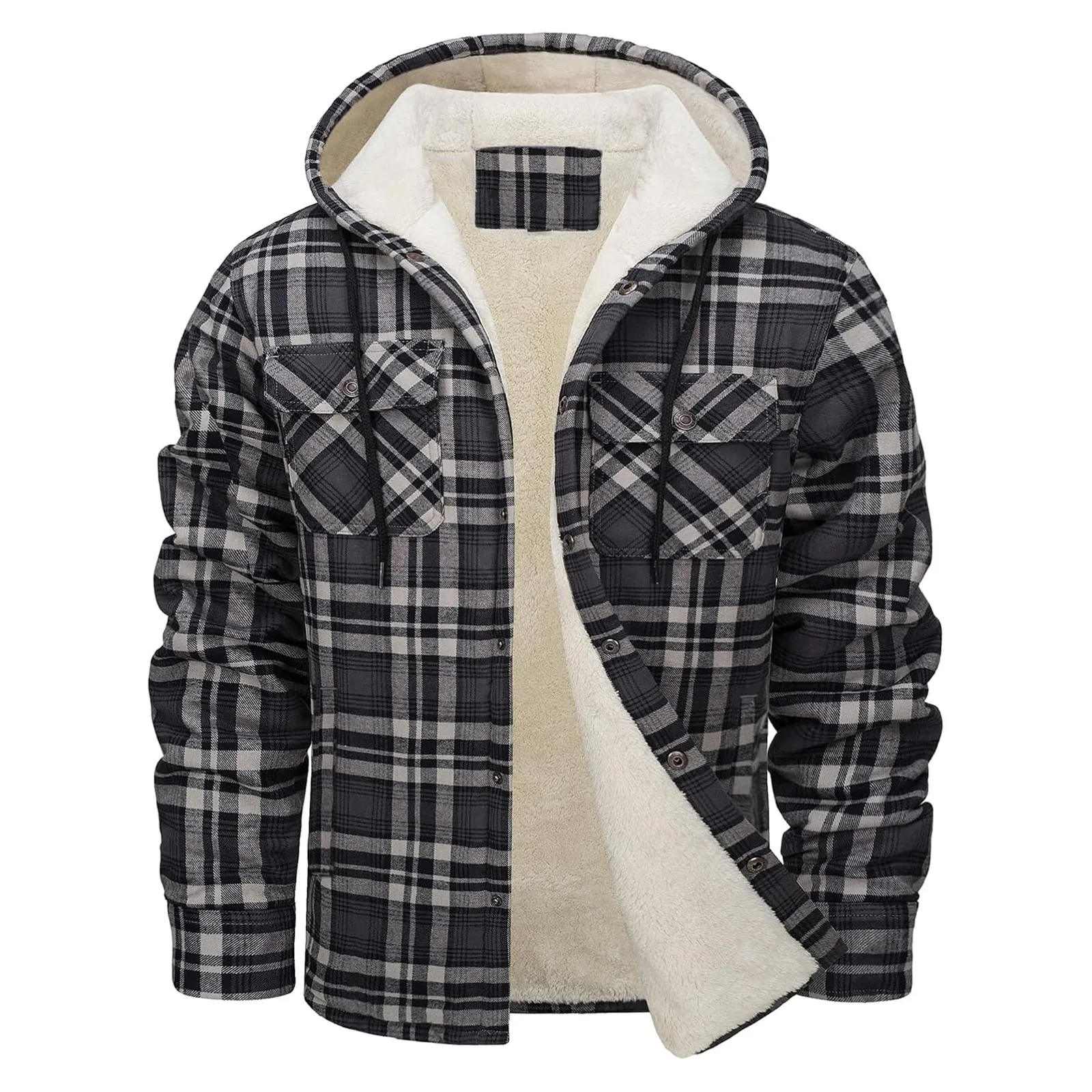 Thick Warm Flannel Hooded Jack - огляд і ціна Sherpa Jacket Fleece