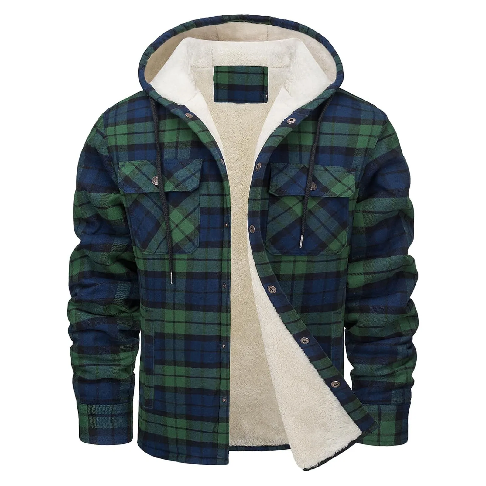 Thick Warm Flannel Hooded Jack - огляд і ціна Sherpa Jacket Fleece