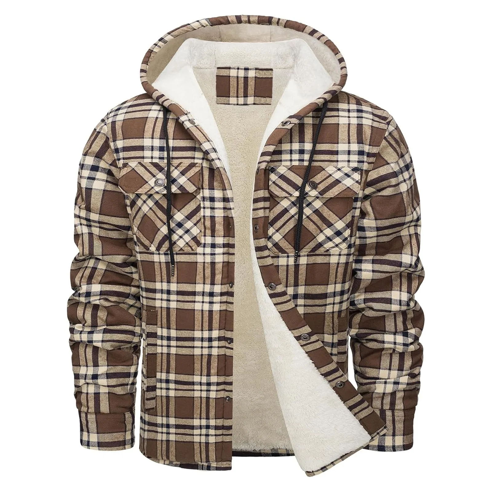 Thick Warm Flannel Hooded Jack - огляд і ціна Sherpa Jacket Fleece