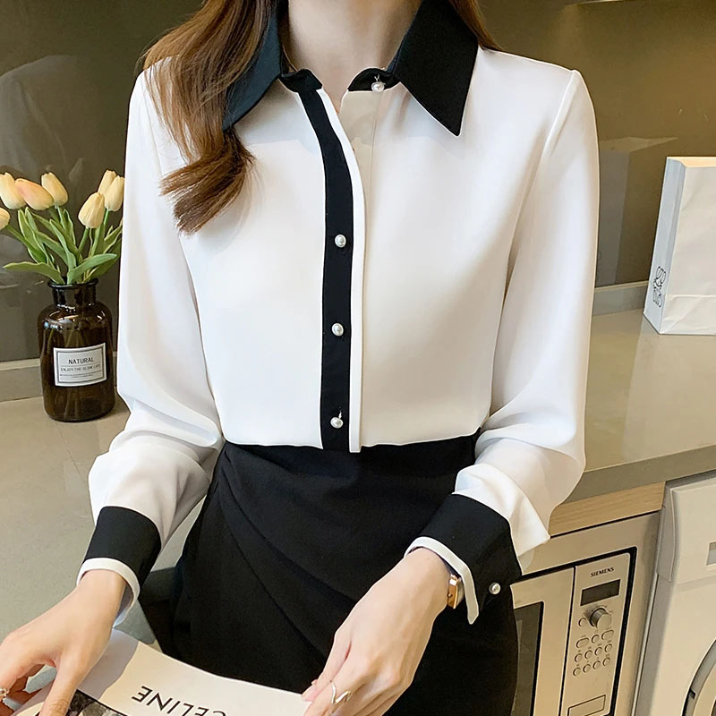 White Chiffon Shirt for Women  - огляд і ціна Men Fashion Korean Style