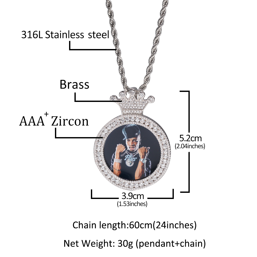 THE BLING KING Round Crown Hea - огляд і ціна Men Fashion King