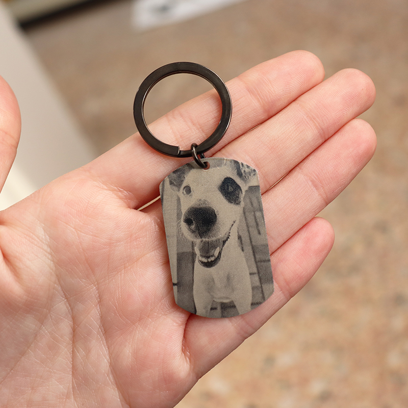 Custom Engrave Photo Keychain  - огляд і ціна Yellow Men'S Fashion
