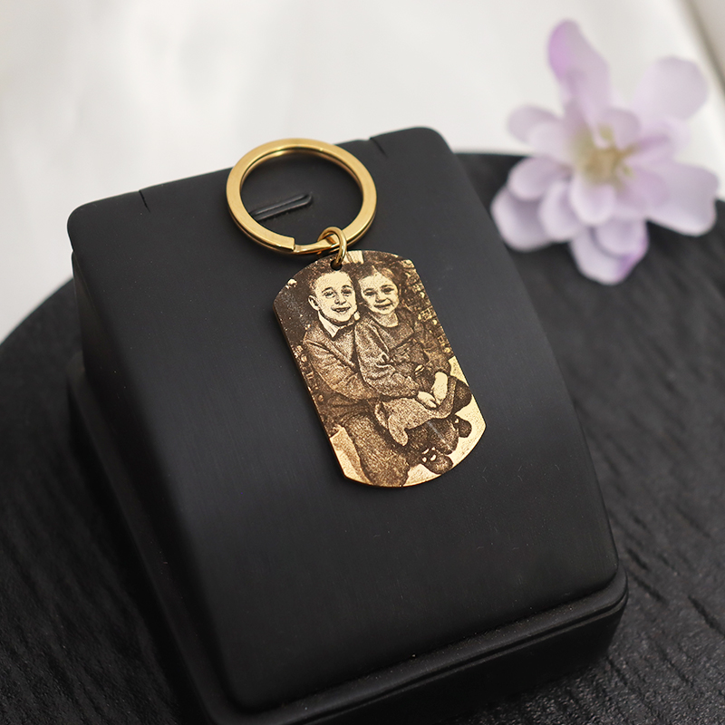 Custom Engrave Photo Keychain  - огляд і ціна Yellow Men'S Fashion