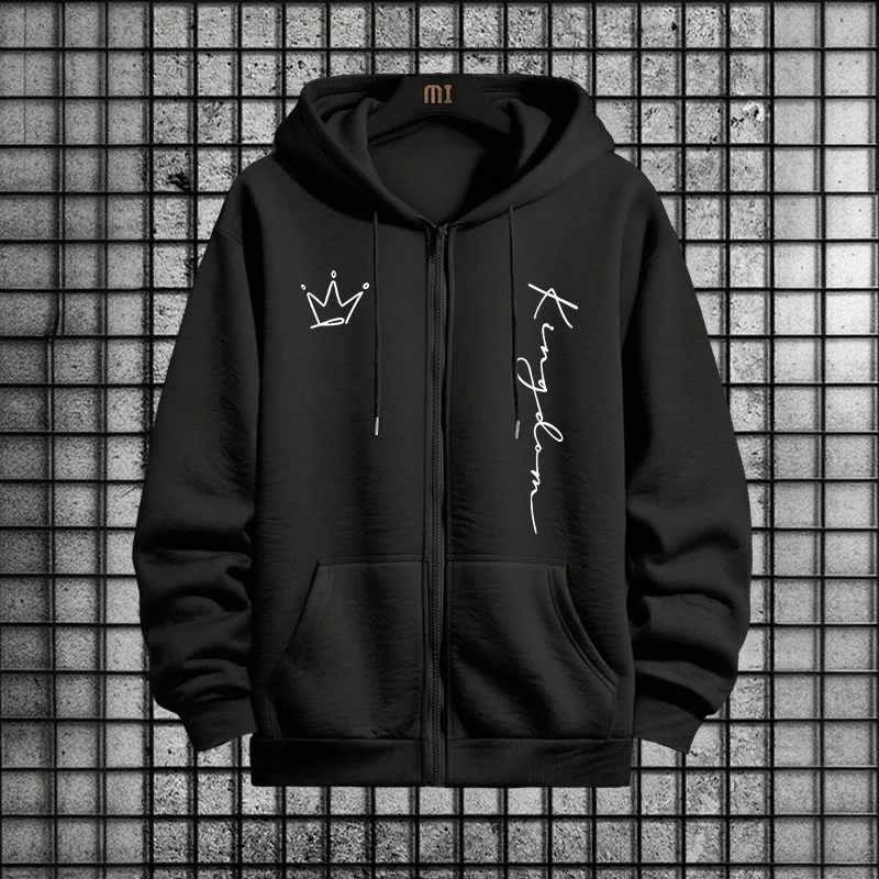 King Letter Print Hoodie and S - огляд і ціна Men Fashion King