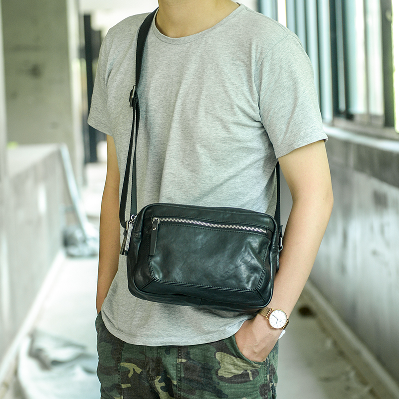 New Men's Leather Shoulder Bag - огляд і ціна Yellow Men'S Fashion