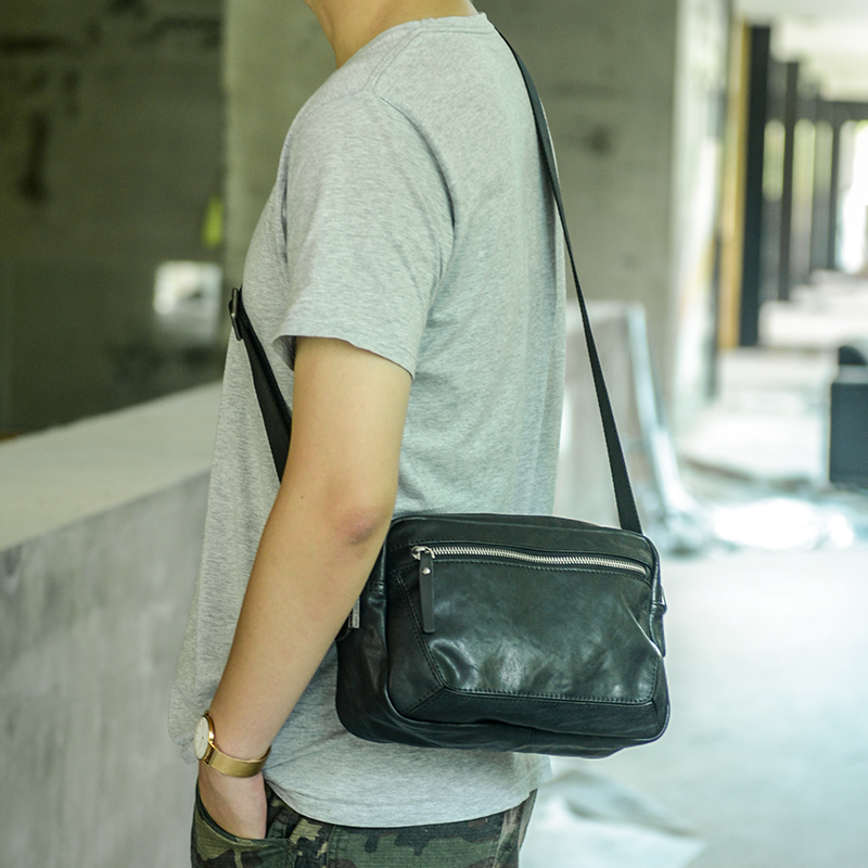 New Men's Leather Shoulder Bag - огляд і ціна Yellow Men'S Fashion