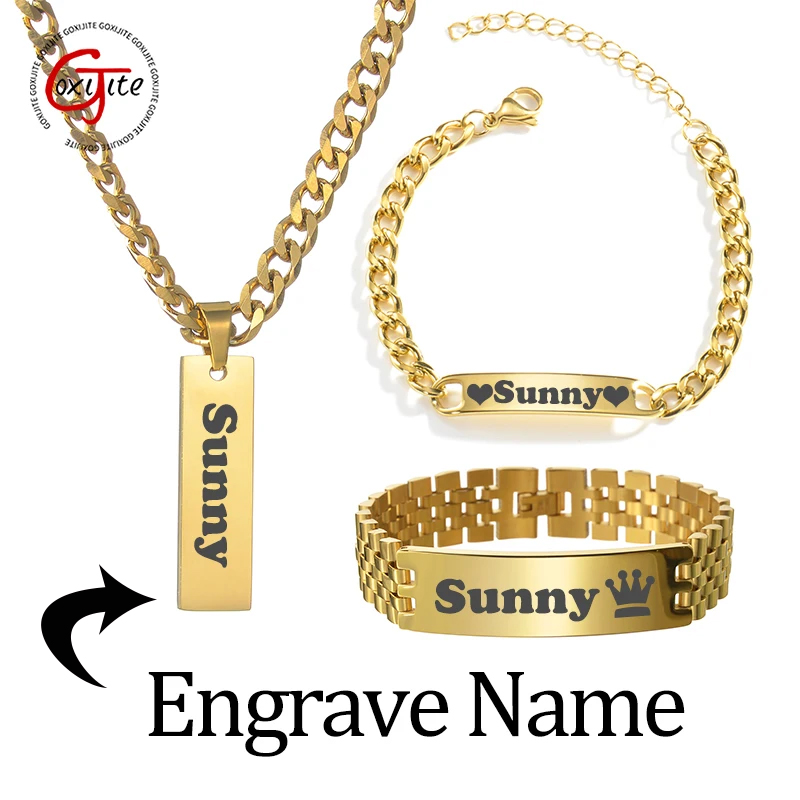 Goxijite Custom Engraved Name  - огляд і ціна Men'S Fashion Jewelry Bracelets
