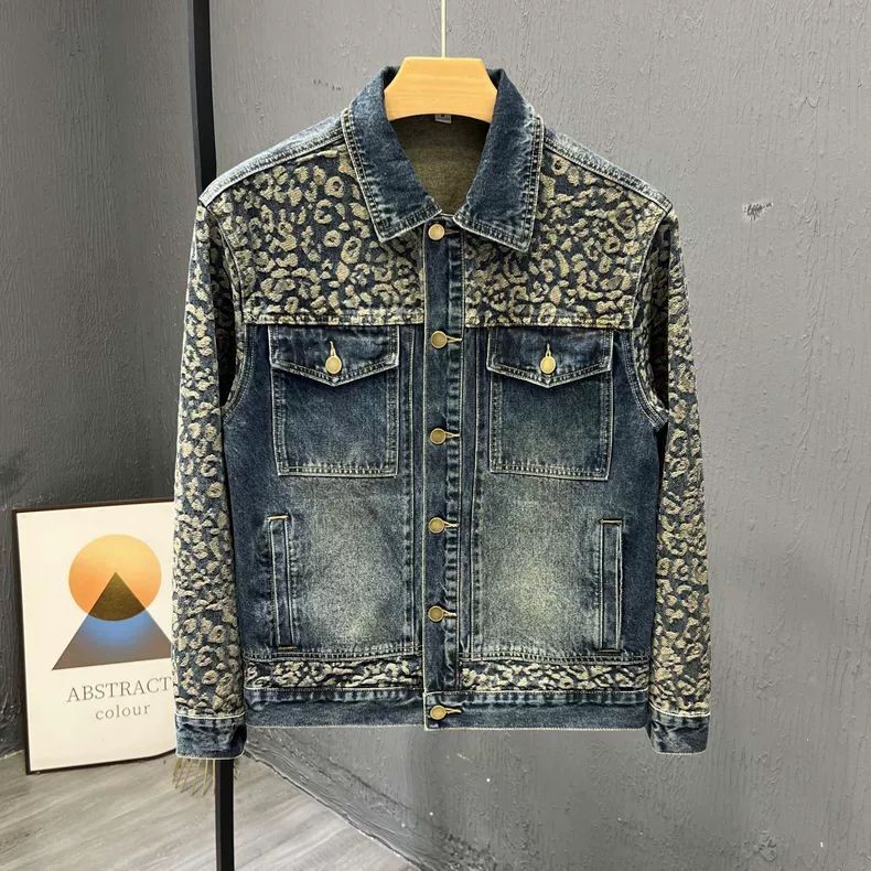 New Men's Trendy Cool Denim Ja - огляд і ціна Men Fashion Korean Style