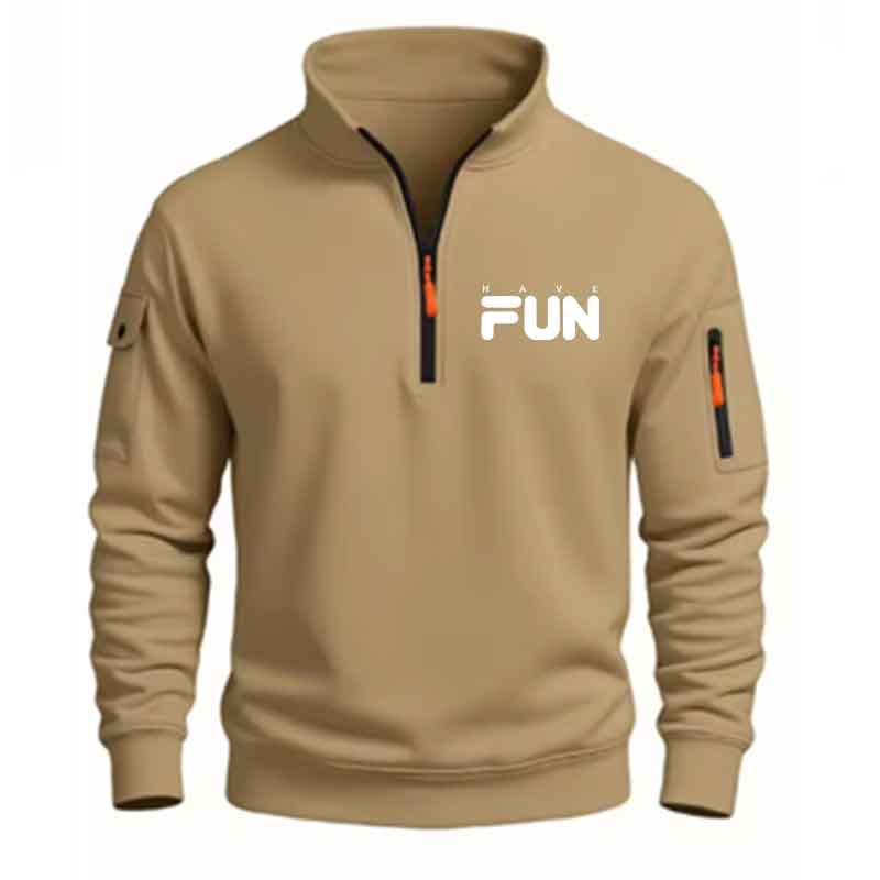 Male Quarter Zip Sweatshirt Fa - огляд і ціна Mens Fashion Quarter Zip