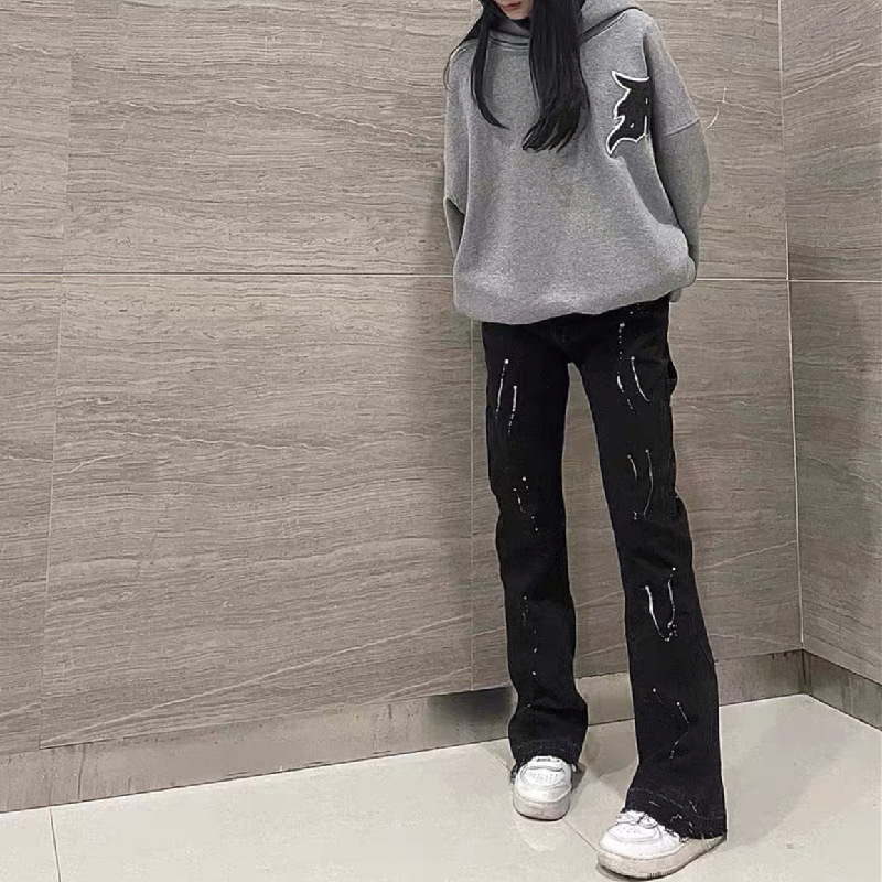 2025 New Graffiti Splash Ink D - огляд і ціна Men'S Fashion Jeans And Boots