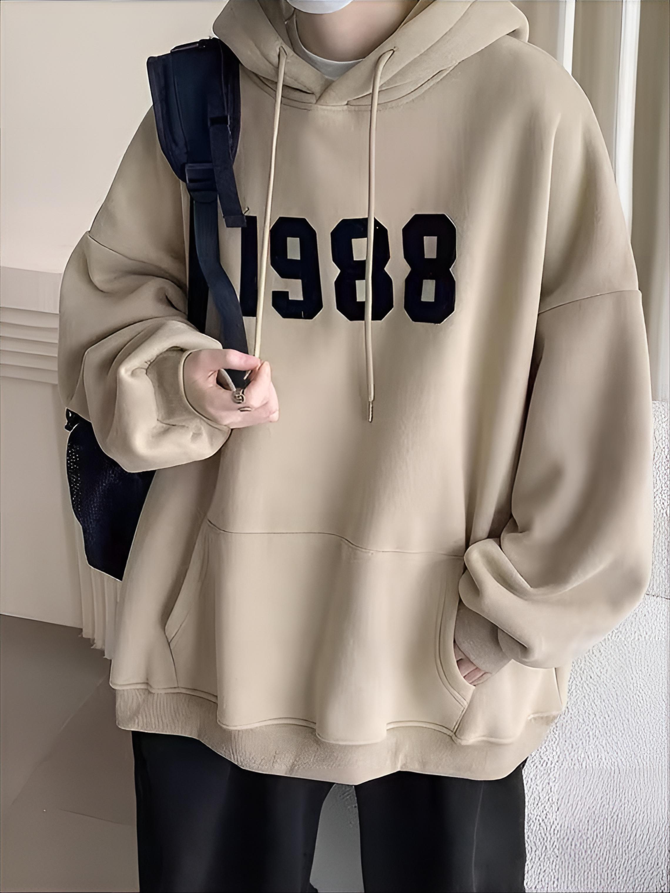 Mens With Hat Hoodies Printed  - огляд і ціна Mens Fashion Quarter Zip
