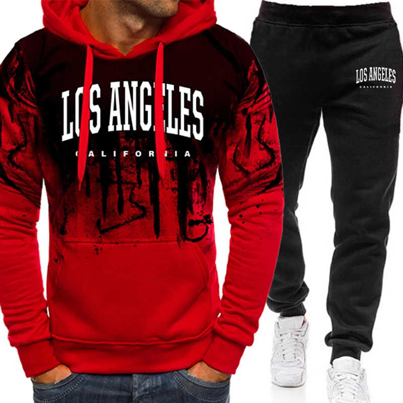 Fashion Men's Tracksuit Print  - огляд і ціна Men'S Fashion Hoodie