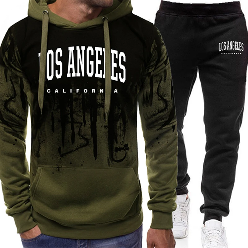 Fashion Men's Tracksuit Print  - огляд і ціна Men'S Fashion Hoodie
