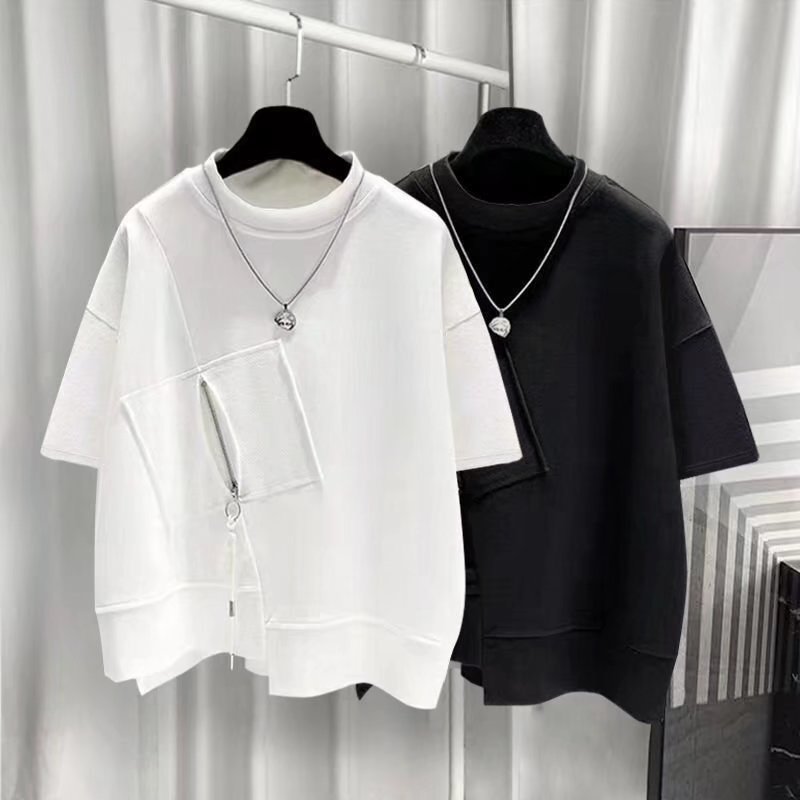QICHE Men Pocket Zip Splicing  - огляд і ціна Mens Fashion Quarter Zip