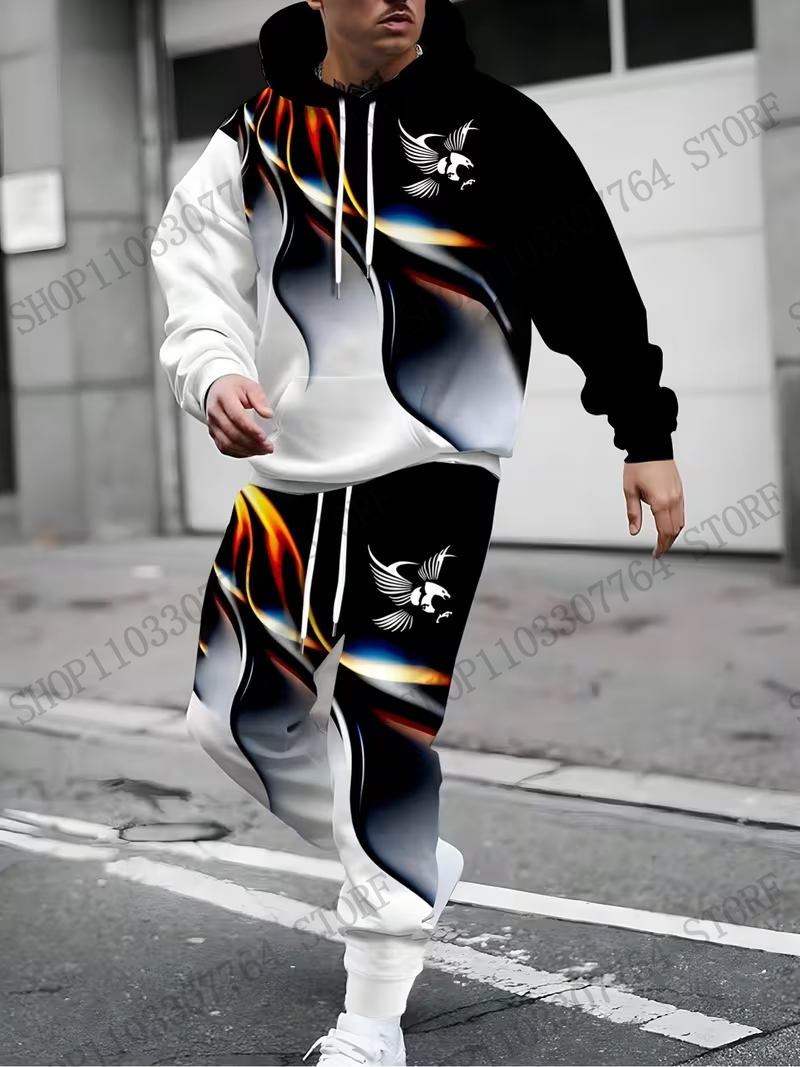 Autumn Winter Hoodie Pant Set  - огляд і ціна Men'S Fashion Hoodie