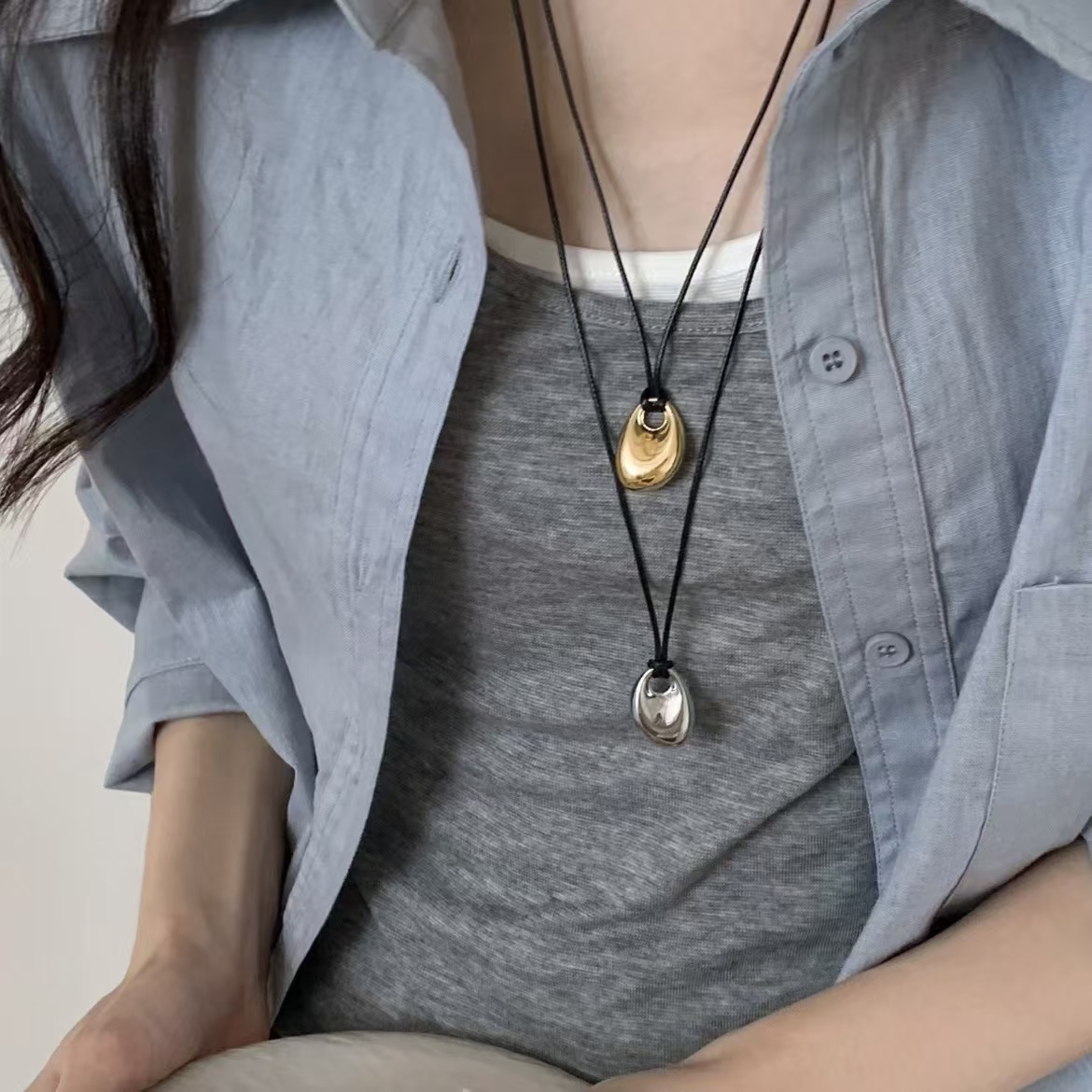 Korean Black Skin Rope Silver  - огляд і ціна Mens Fashion Trends 2026