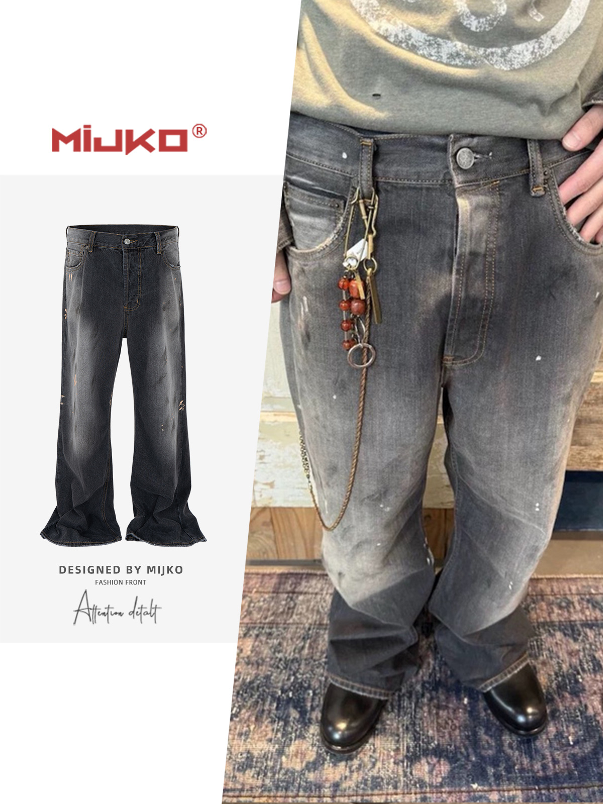 MIJKO Gradient Washed Men's Je - огляд і ціна Men'S Fashion Jeans And Boots