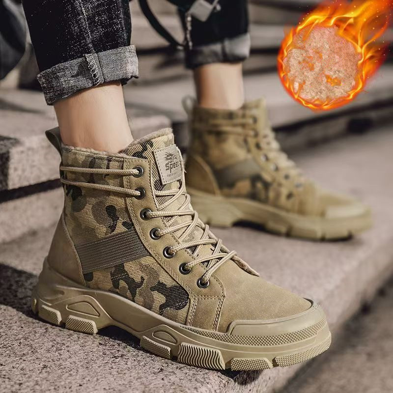 2025 Winter Camouflage Insulat - огляд і ціна Men'S Fashion Jeans And Boots