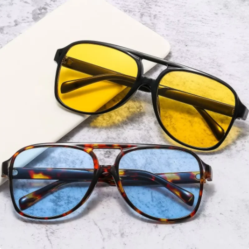 Unisex Fashion Sunglasses UV40 - огляд і ціна Yellow Men'S Fashion