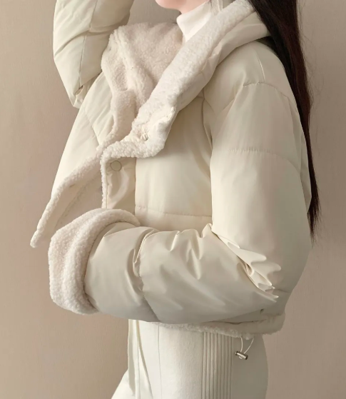Women Sherpa Collar Puffer Jac - огляд і ціна Sherpa Jacket Fleece