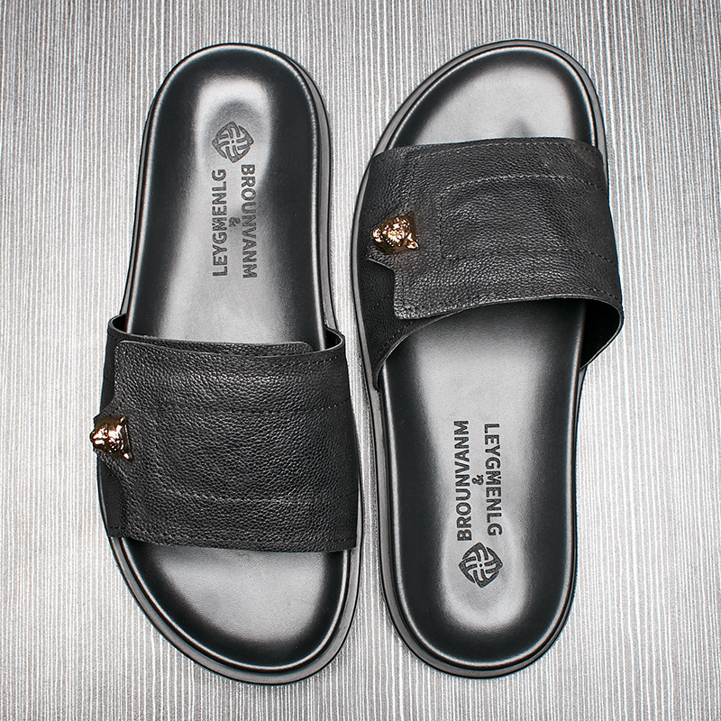 2025 New Genuine Leather Slipp - огляд і ціна Mens Fashion Summer 2025