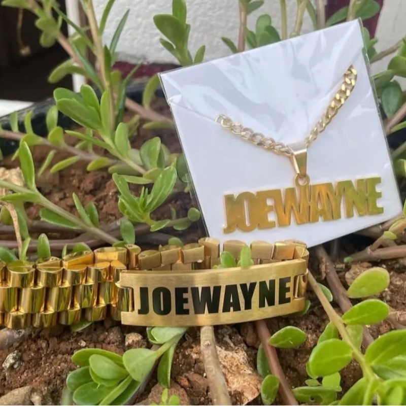 Custom Men Name Necklace Big B - огляд і ціна Men'S Fashion Jewelry Bracelets