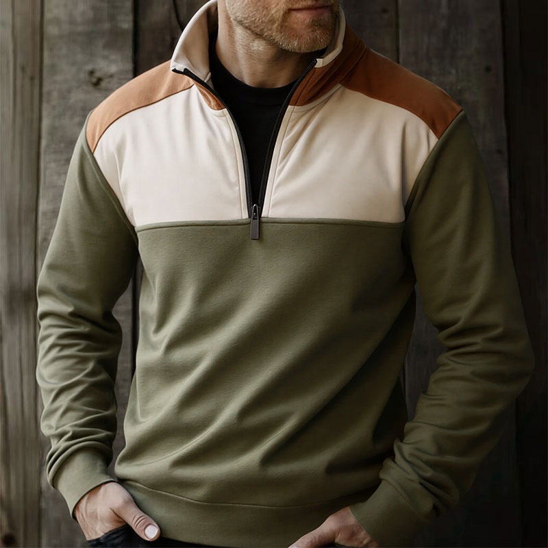 UETEEY Men's Quarter Zip Patch - огляд і ціна Mens Fashion Quarter Zip