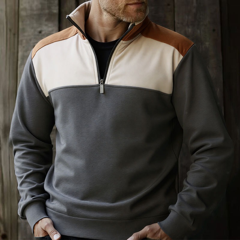 UETEEY Men's Quarter Zip Patch - огляд і ціна Mens Fashion Quarter Zip