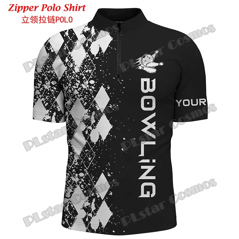 Personalized Bowling Team 3D A - огляд і ціна Mens Fashion Quarter Zip