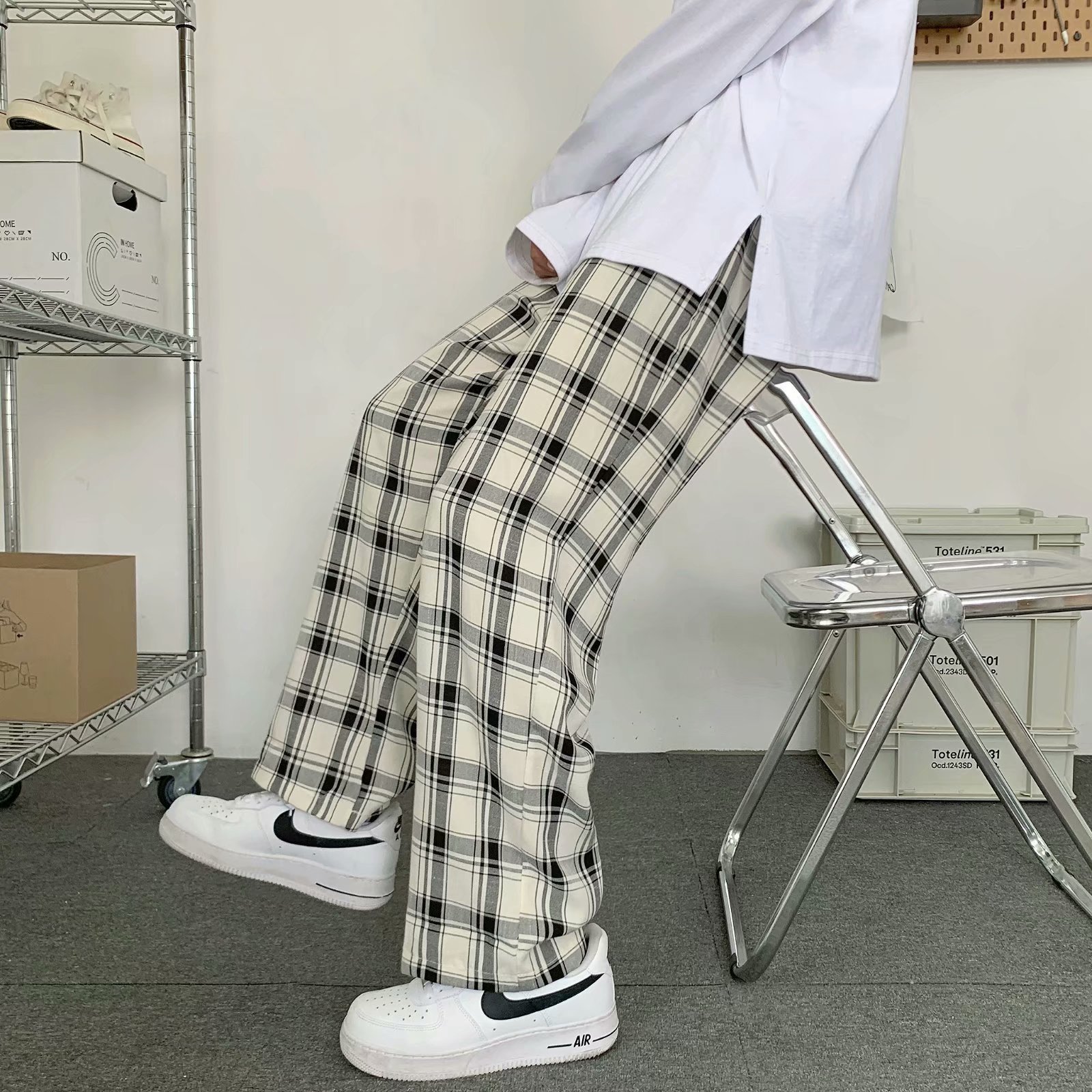 Men Plaid Pants Korean Style L - огляд і ціна Men Fashion Korean Style