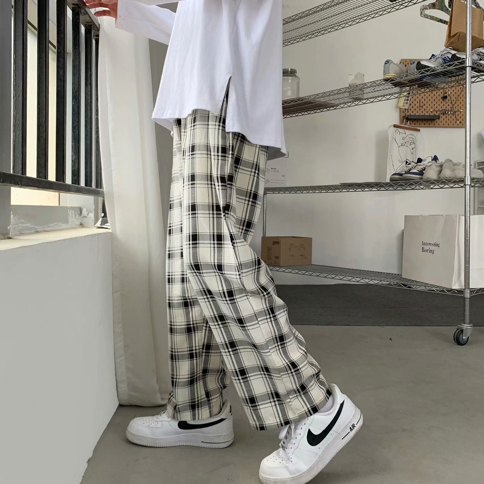 Men Plaid Pants Korean Style L - огляд і ціна Men Fashion Korean Style