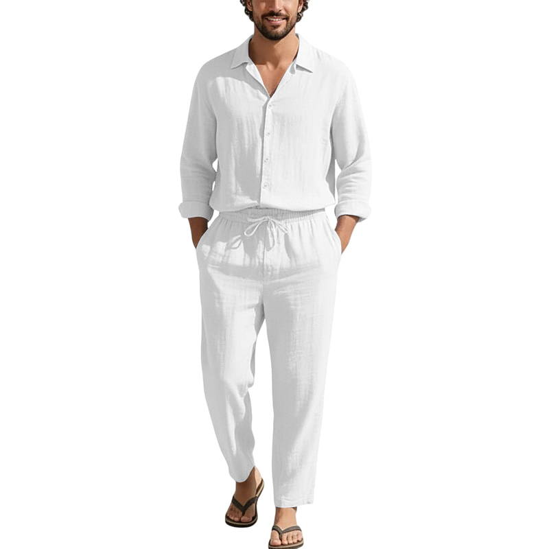 Spring Summer Linen Casual Set - огляд і ціна Men'S Spring Fashion